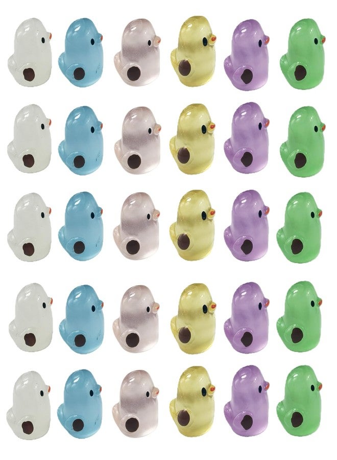 Emien 30 Pcs Luminous Mini Chicken,for Decoration Garden Plant DÉCor.6 Colors - Image 1
